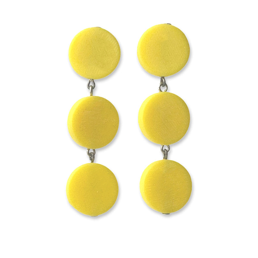 Triple Disk Resin Earrings