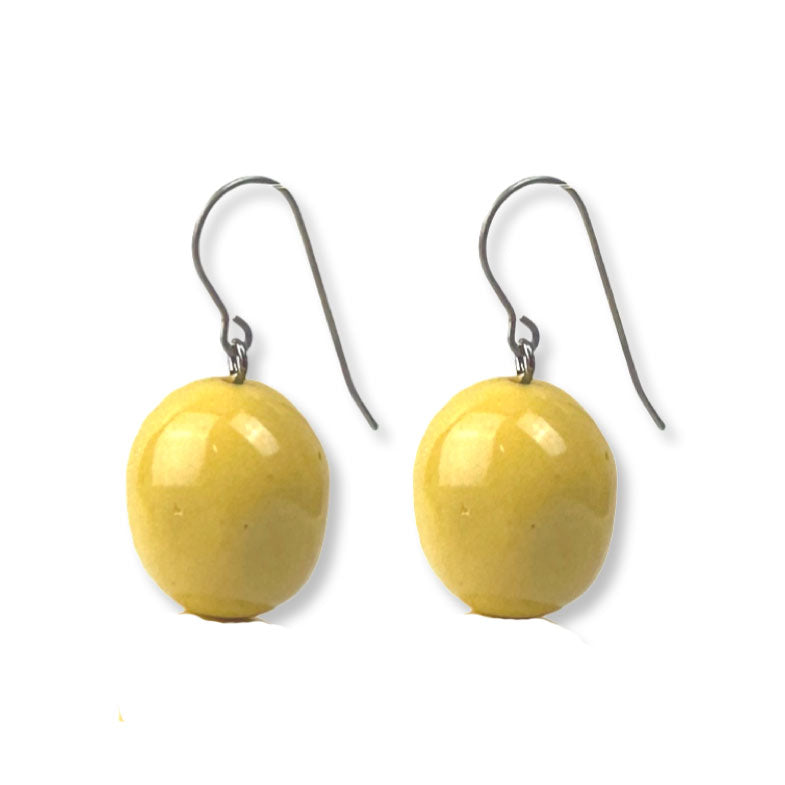 Resin pebble earrings - samples