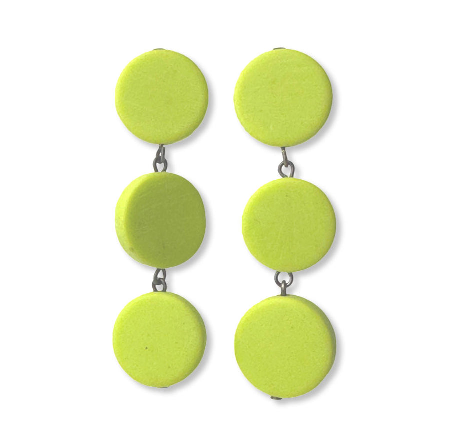 Triple Disk Resin Earrings