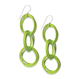 3 x 3 rubber chain earrings