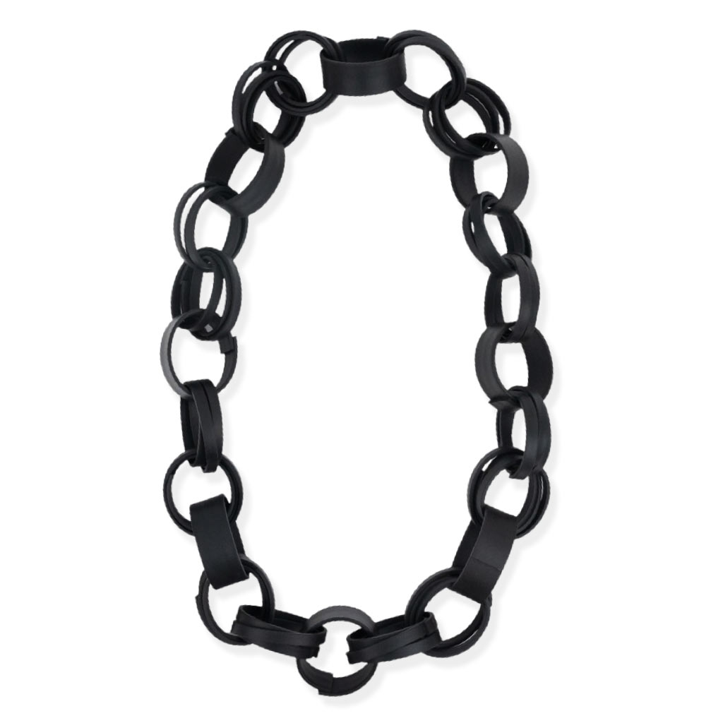 Long Rubber Chain Necklace