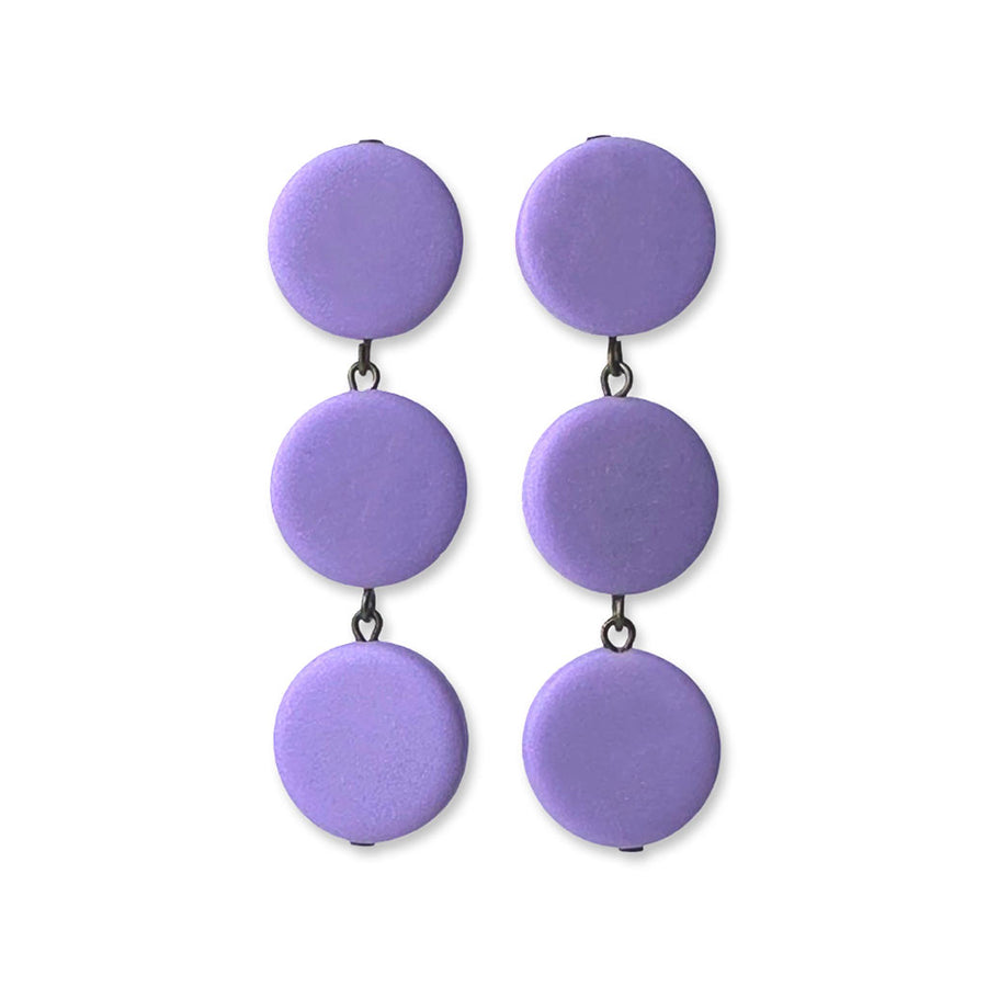 Triple Disk Resin Earrings