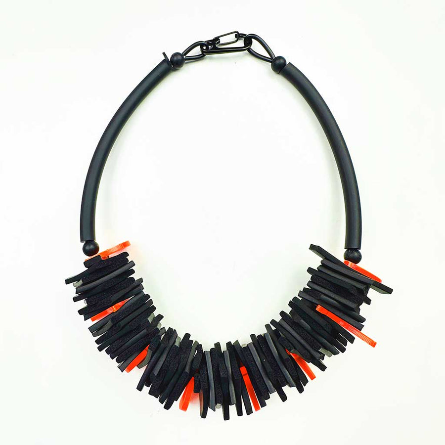 Zero Waste, Recycled Rubber and Perspex Necklace Seconds