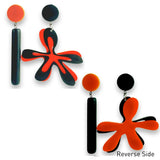 Flower Power earrings Abstract