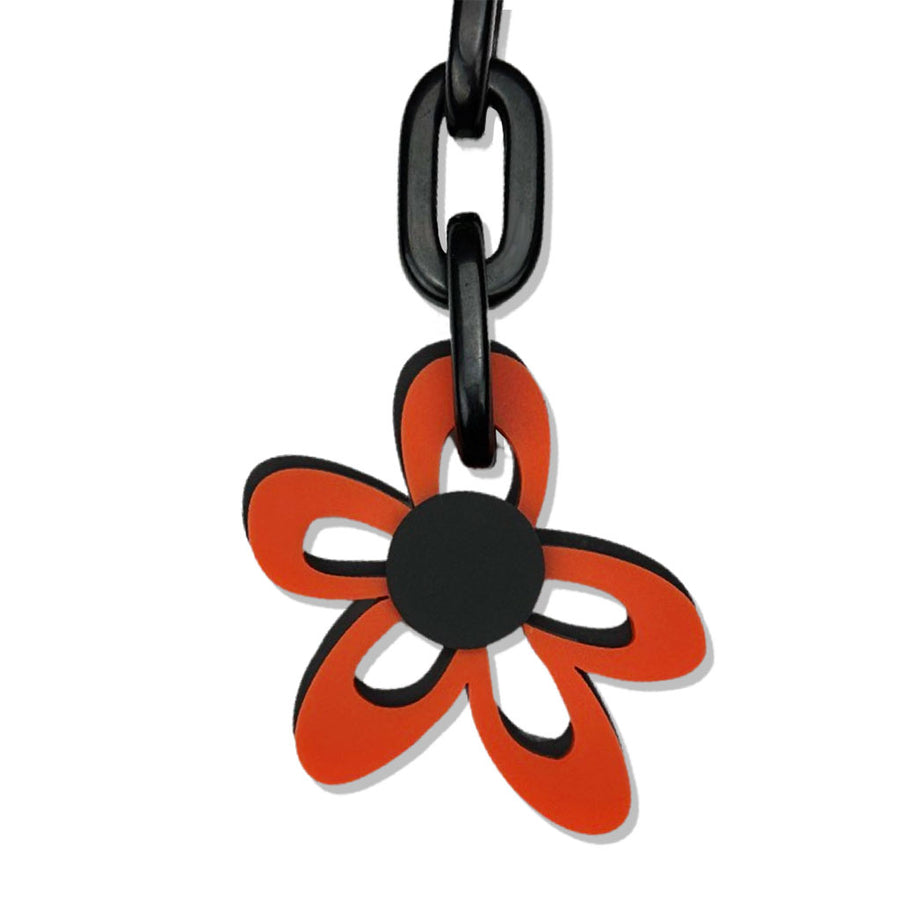 Short Flower Power Necklace Abstract