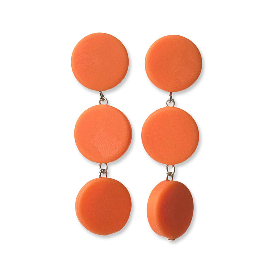 Triple Disk Resin Earrings