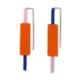 rectangle earrings - multi colour