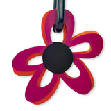 Short Flower Power Necklace Abstract