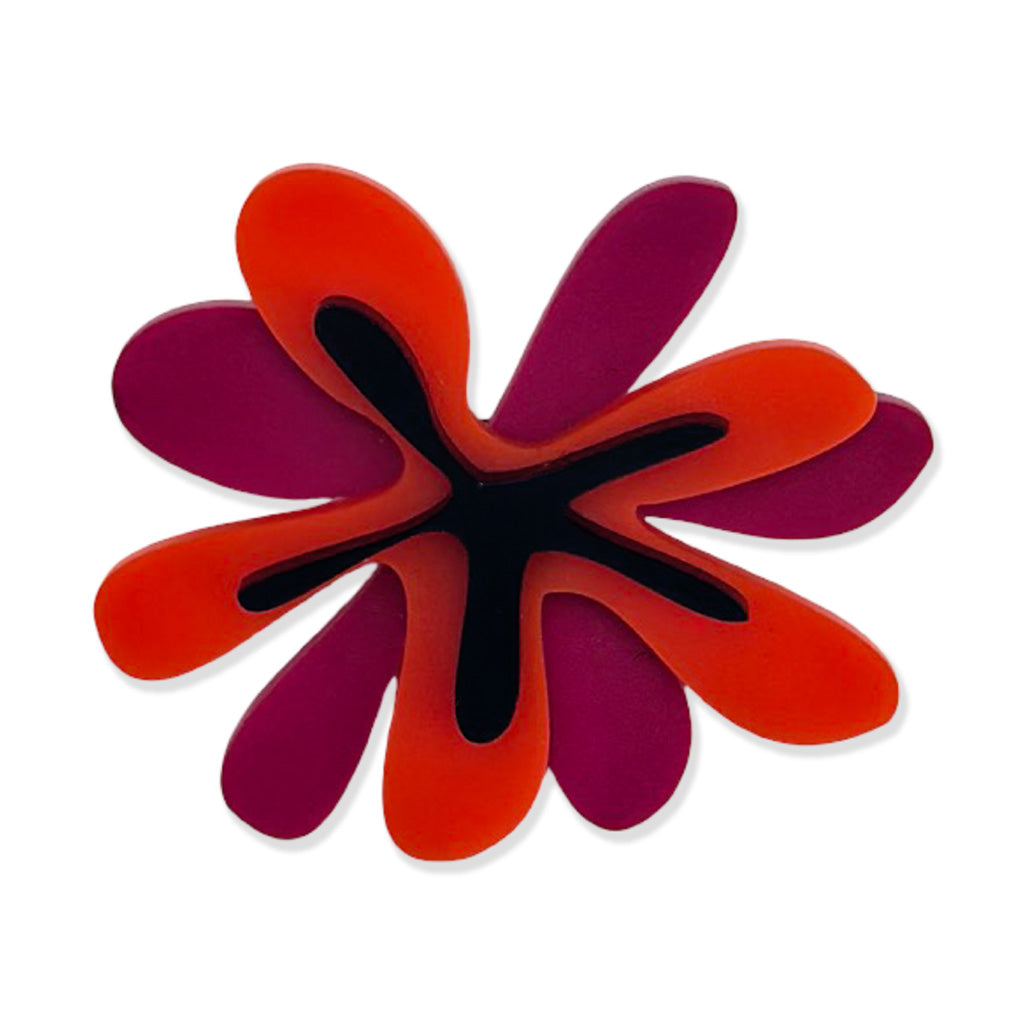 Abstract Flower Brooch