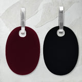 reversible wine/black perspex earrings