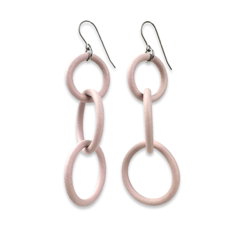 simple rubber chain earrings