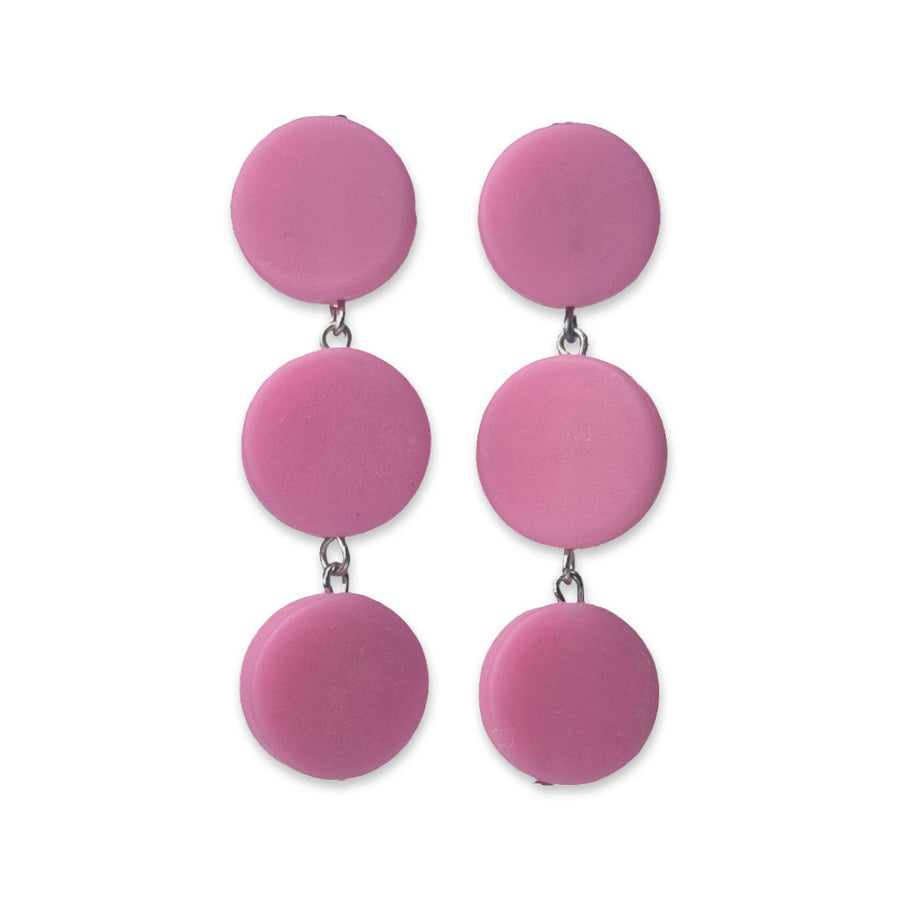 Triple Disk Resin Earrings