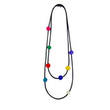 rubber and felt necklace