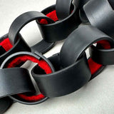 Short Rubber & Felt Chain Necklace