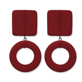 square + ring earrings