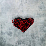 Loopy Rubber Heart Brooch