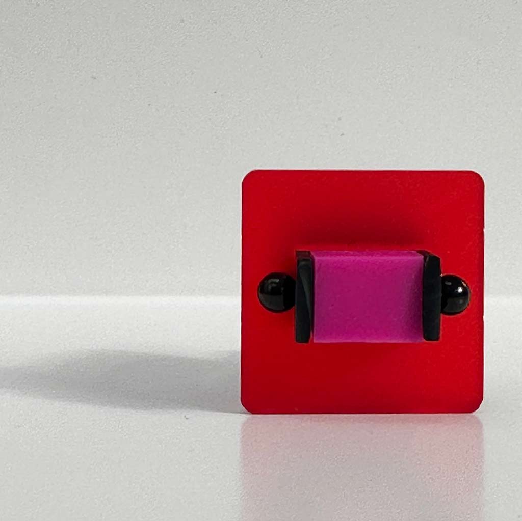 red and pink chunky ring