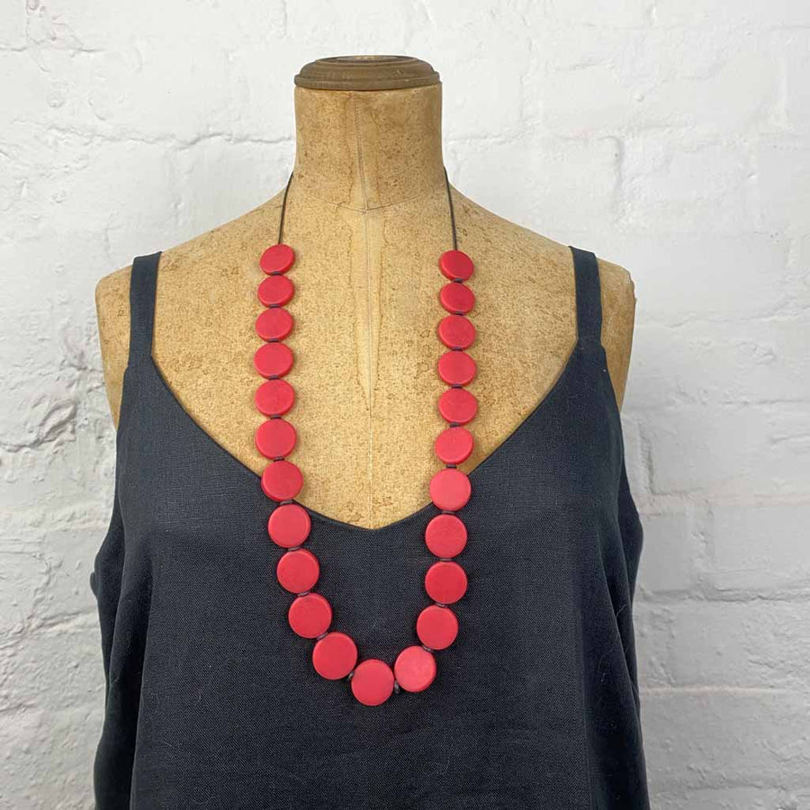 Resin bead necklace- water melon
