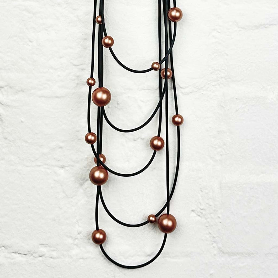 SOLAR SYSTEM NECKLACE - Steel / Rose Gold