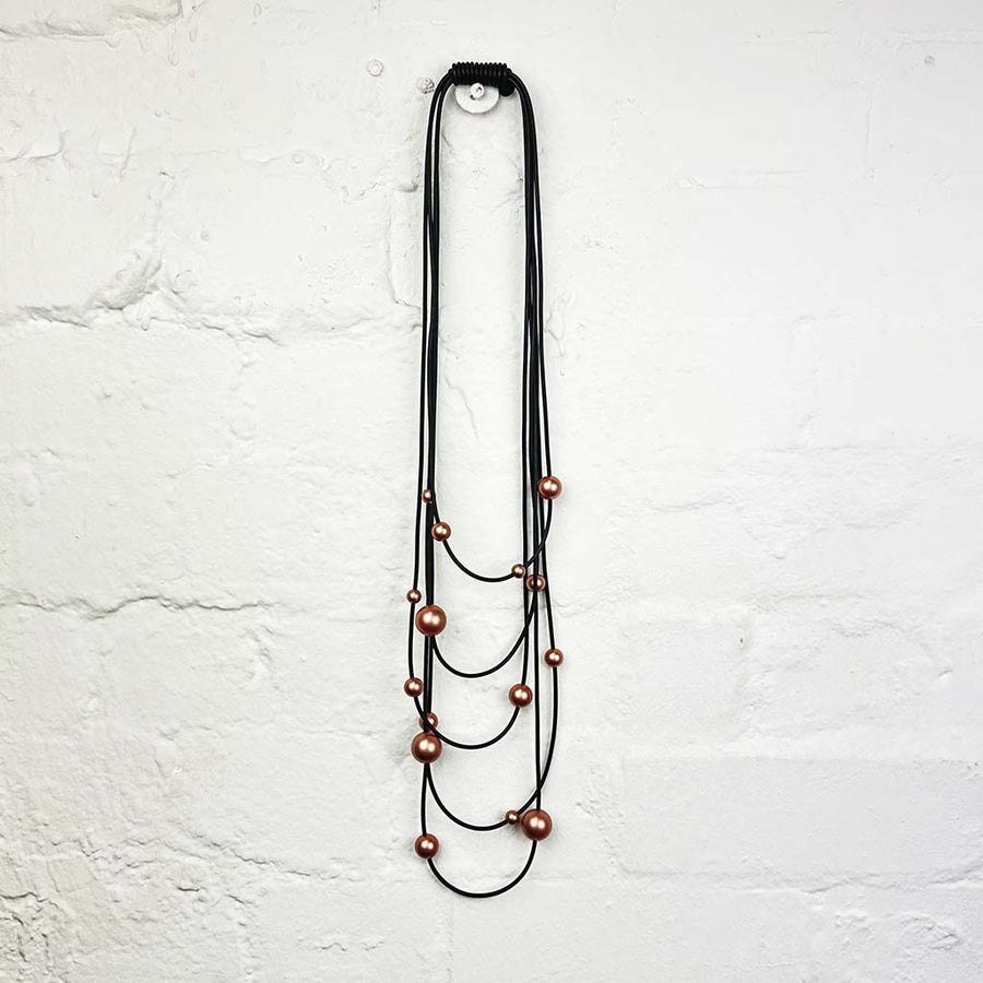 SOLAR SYSTEM NECKLACE - Steel / Rose Gold