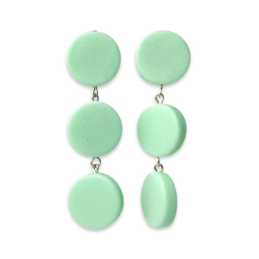 Triple Disk Resin Earrings