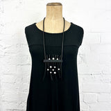 show stopper rubber and pearl necklace