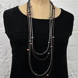 pearl necklace on coloured rubber - limited edition