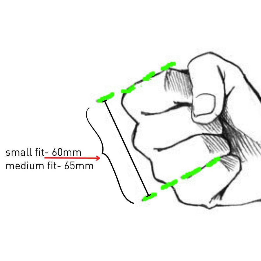 illustration of fist size guide