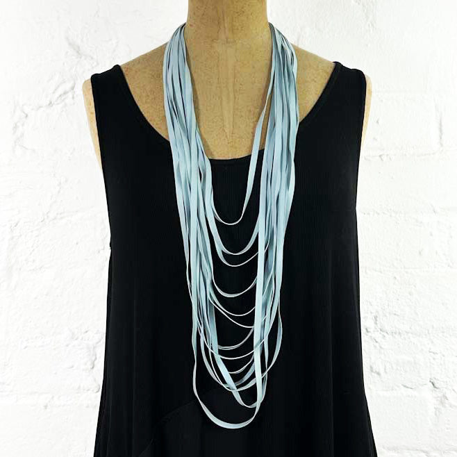 Hand-dyed rubber necklace -samples