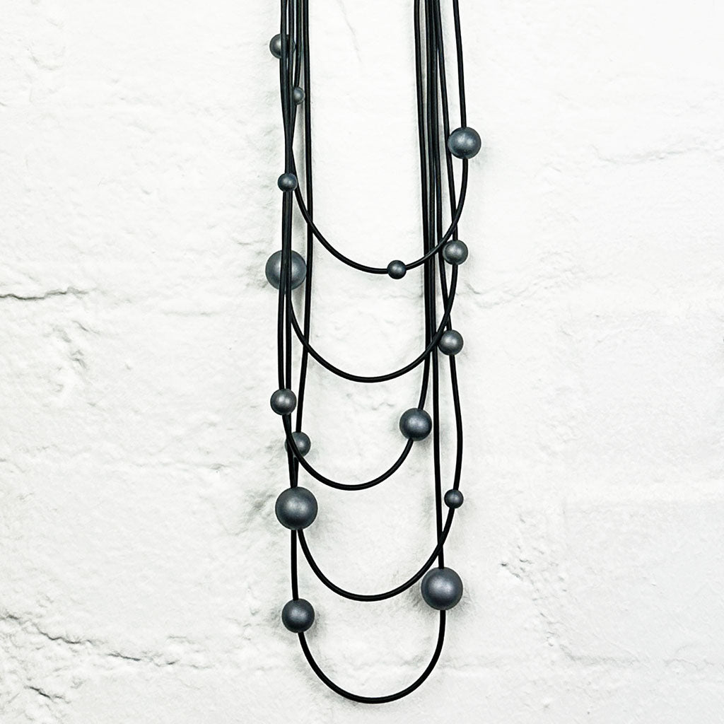 SOLAR SYSTEM NECKLACE - Steel / Rose Gold