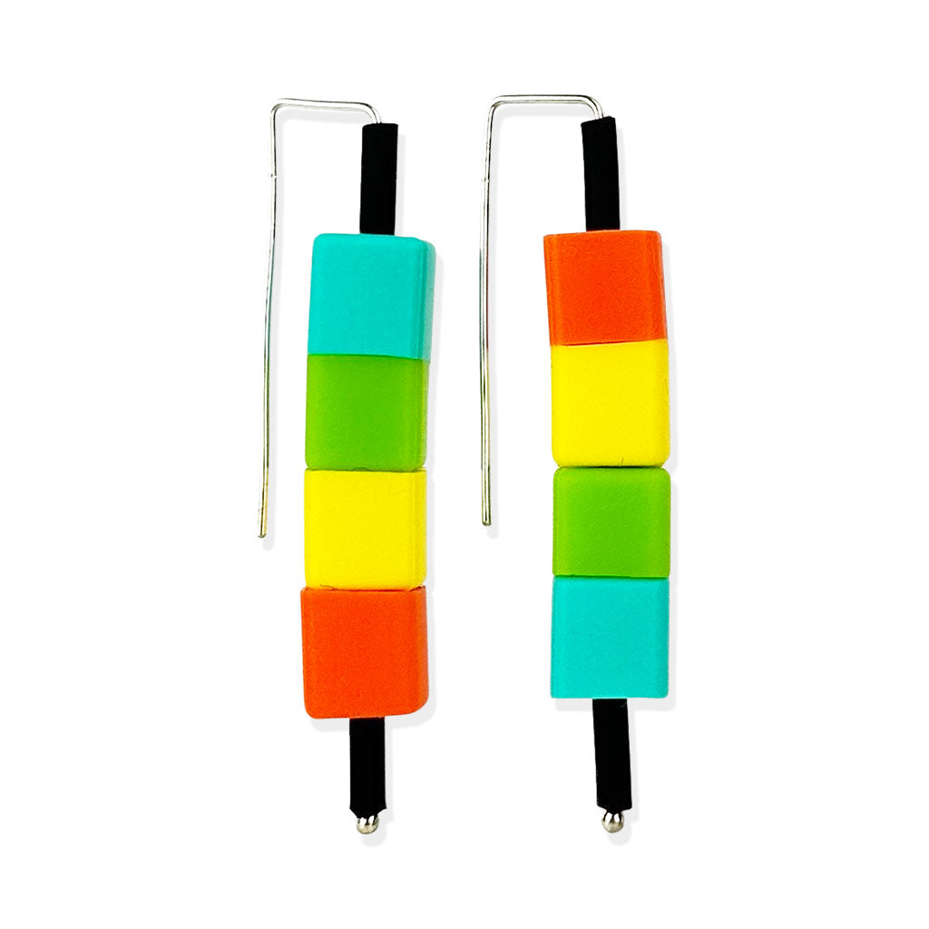 blocks of 4, Earrings