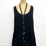 sea glass and rubber necklace end of line