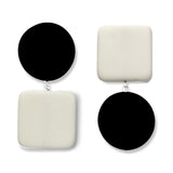 square circle earrings