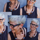 Wooden Pebble Necklace -reclaimed timber