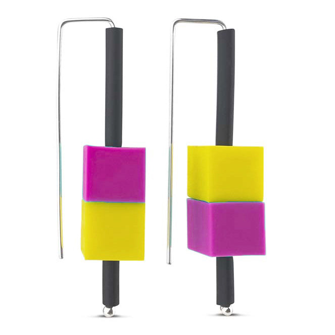 building block earrings old colours / old stock