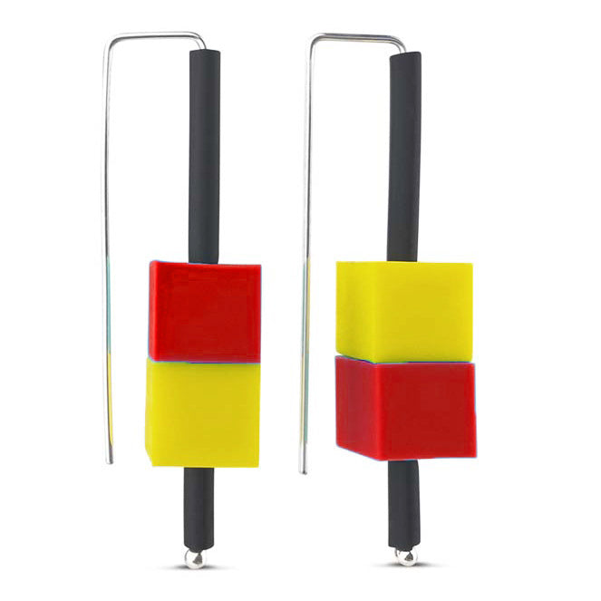 building block earrings old colours / old stock