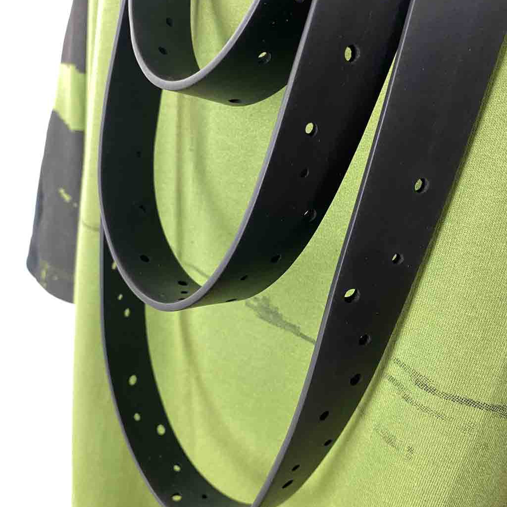 black rubber statement necklace