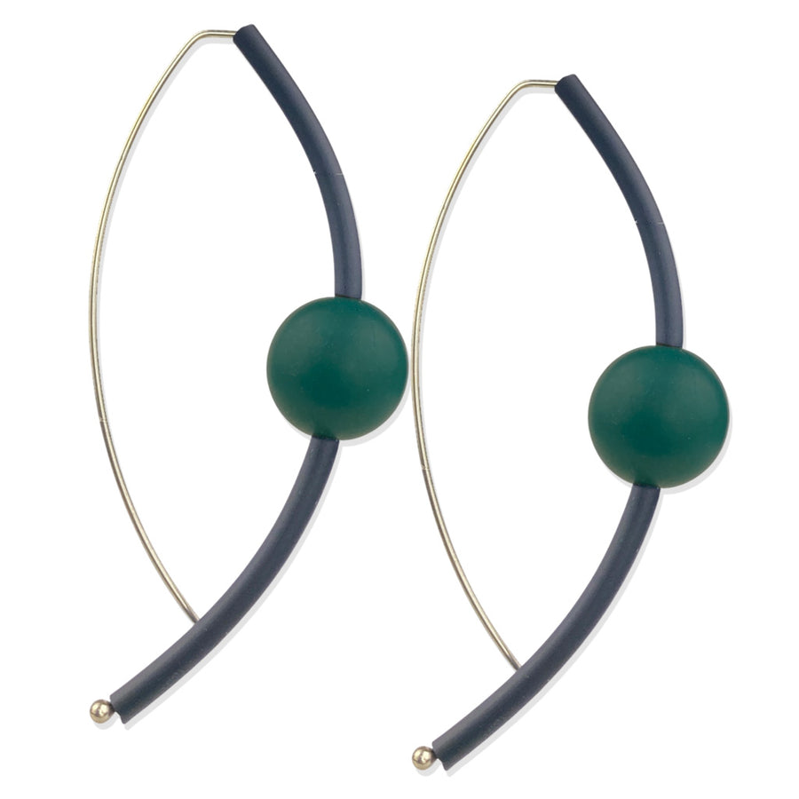 rubber-drop-earrings-dark-green