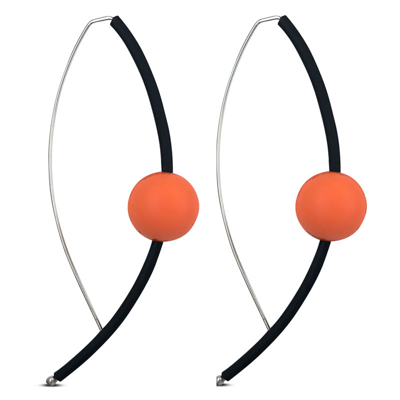 rubber-drop-earrings-orange