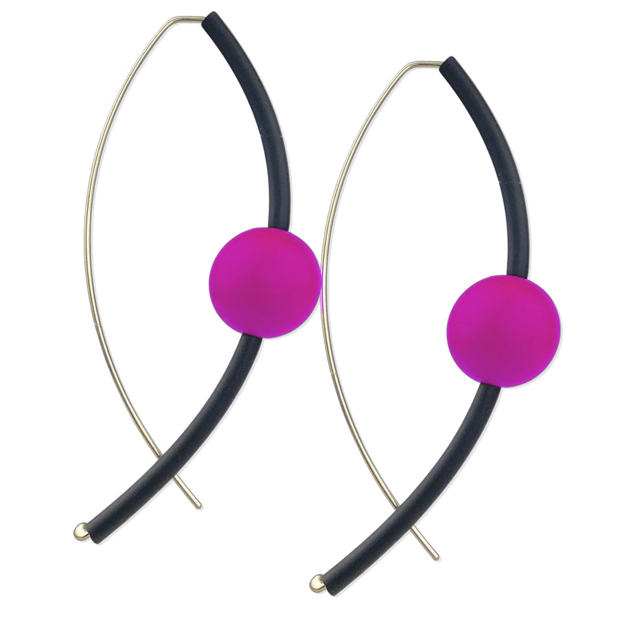 rubber-drop-earrings-hot-pink