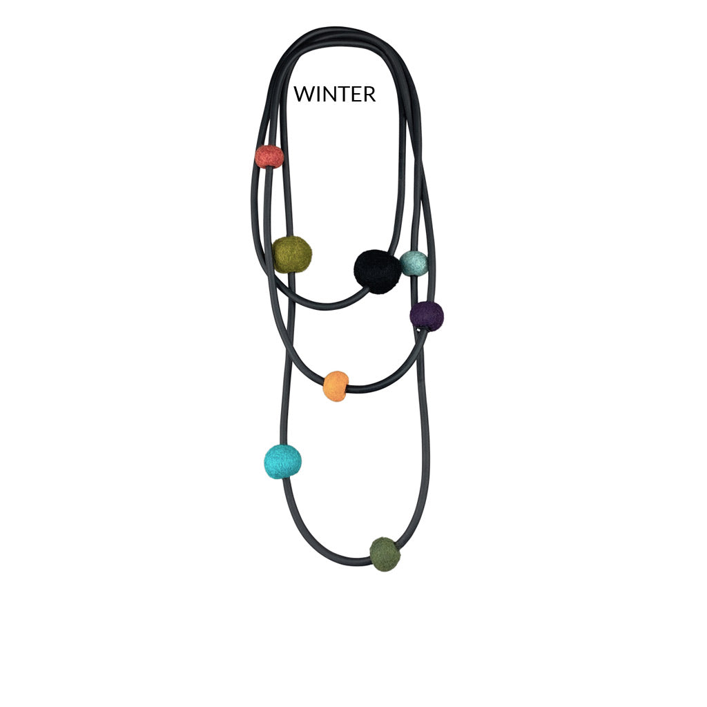 8 mixed colour felt beads-end of colours