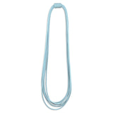 light weight soft blue long rubber necklace by Frank Ideas
