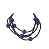 rubber and felt necklace