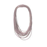 pink necklace on a white background