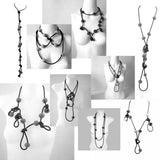 rubber and felt necklace