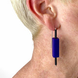 rectangle earrings - multi colour