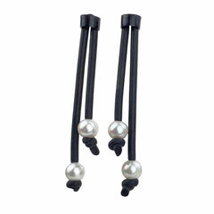 pearl and rubber earrings