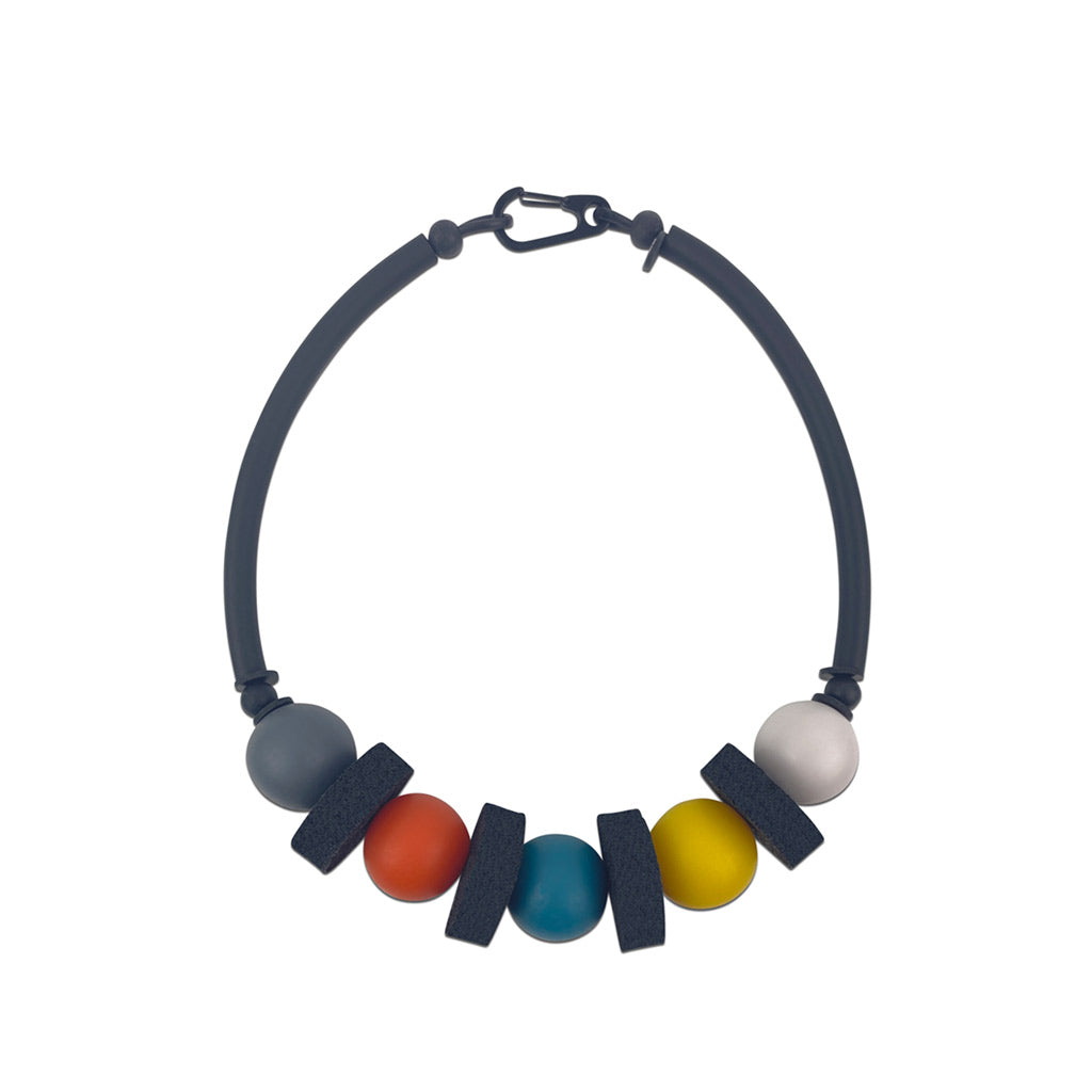 chunky resin and rubber necklace discontinued colours