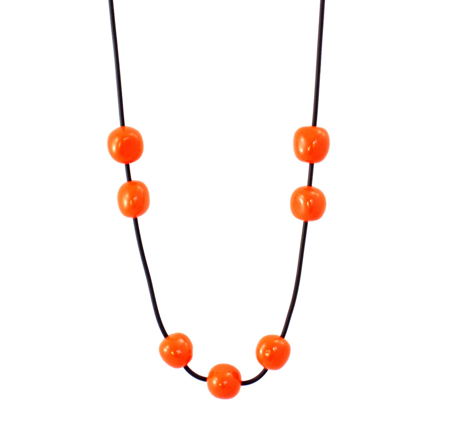 polished chunky resin bead necklace