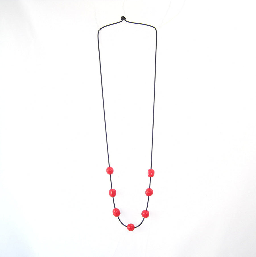 polished chunky resin bead necklace